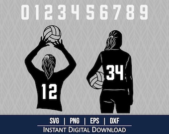 Volleyball Player Jersey SVG: Cricut & Silhouette (Digital Download)