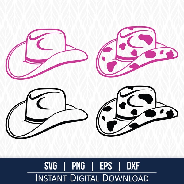 Cowboy and Cowgirl Hat SVG