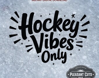 Hockey Vibes SVG: Cricut, sylwetka, plik do cięcia laserowego (pobranie cyfrowe)