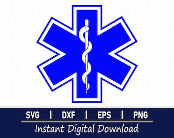 Star of Life SVG: EMS EMT Paramedic Rescue Clipart (Digital Download)