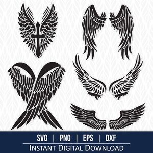 Angel Wings SVG Clipart: Memorial Design (Digital Download)