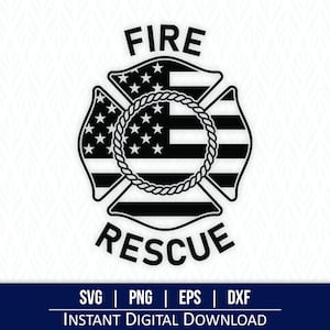 Fire Dept logo svg, fire badge svg, firefighter logo clipart - Instant Digital Download - svg, png, dxf and eps included!