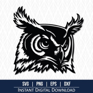 Chouette hibou, clipart hibou, fichier de coupe hibou - téléchargement numérique instantané - svg, png, dxf et eps inclus !