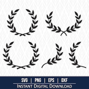 Laurel Leaves SVG - Instant Digital Download - svg, png, dxf and eps included!