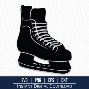 Design SVG de patins de hóquei no gelo – arquivo digital nos formatos svg, png, eps e dxf para corte a laser, Cricut, Silhouette e projetos de artesanato