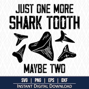 Dent de requin SVG - téléchargement numérique instantané - svg, png, dxf et eps inclus !