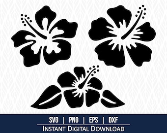 Hibiscus Flower SVG: Tropical Hawaii Cut Files (Digital Download)
