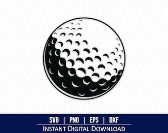 Pelota de golf SVG, Golf SVG - Descarga digital instantánea - ¡Svg, png, dxf y eps incluidos!