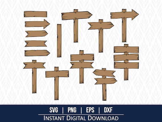 Wooden Sign SVG Bundle: Garden Plant Labels, Clipart (Digital Download)