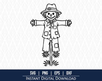 Scarecrow SVG - (Digital Download): Halloween png