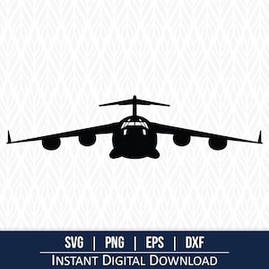 C-17 Globemaster SVG: Military Aircraft Clipart (Digital Download)
