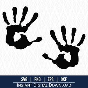 Handprint Clipart SVG: Kids Hand, Fingerpaint Design (Digital Download)