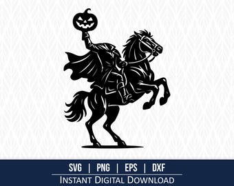 Headless Horseman SVG PNG Scary Pumpkin Rider Spooky Haunted Classic ...