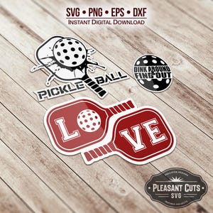 Pacchetto SVG Pickleball / Clipart racchetta e palla Pickleball / Design Love Pickleball / Mangiare Dormire Pickleball / Arte vettoriale / Download digitale