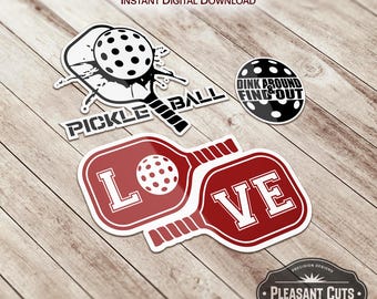 Pickleball SVG Bundle: Paddle & Ball Clipart (Digital Download)