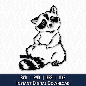 Raccoon SVG - Instant Digital Download - svg, png, dxf and eps included!