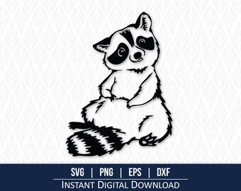 Raccoon SVG - Instant Digital Download - svg, png, dxf and eps included!