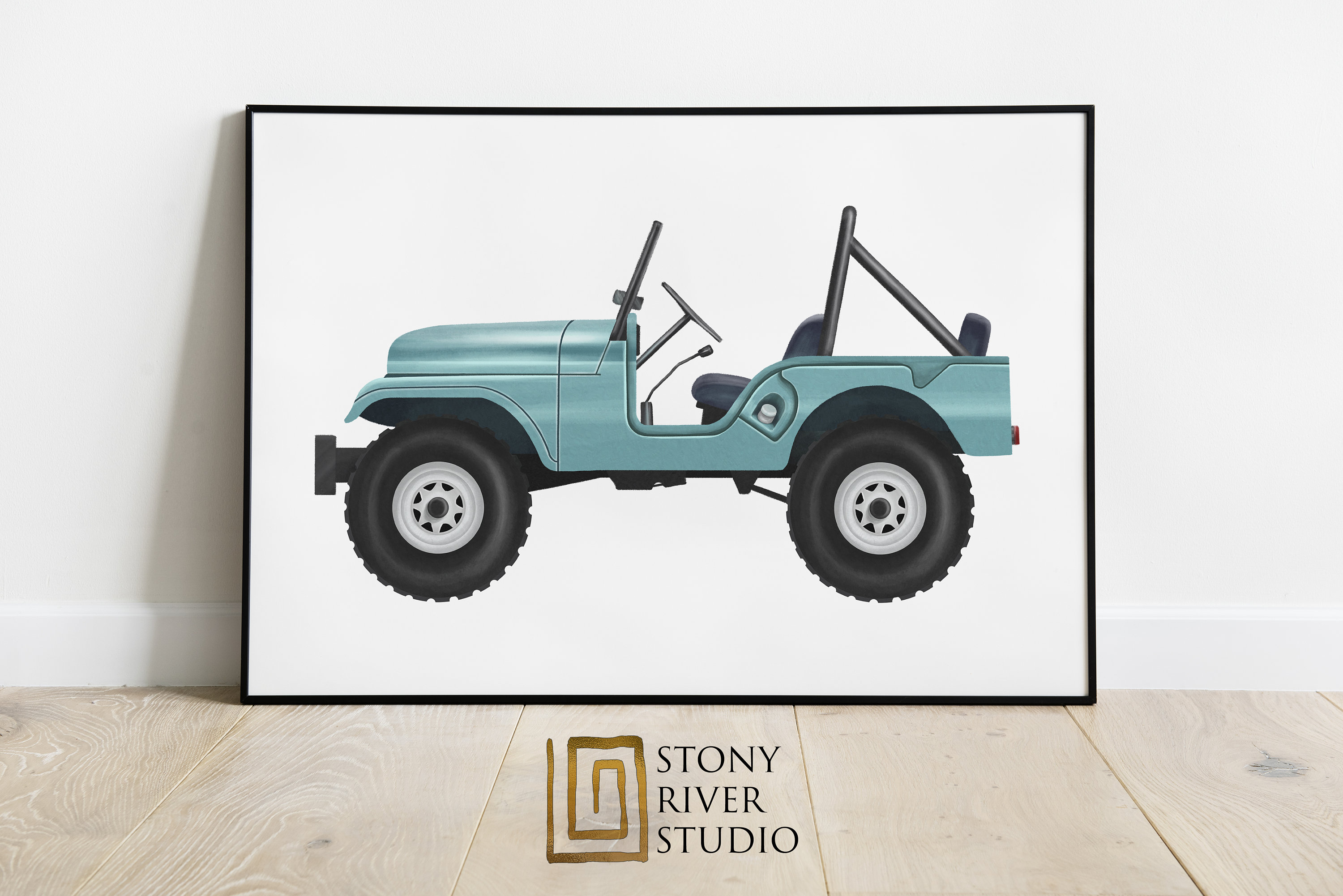 Jeep Wall Art Digital Painting Jeep colorful jeep art Jeep Etsy