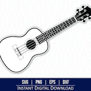 Ukulele SVG — natychmiastowe pobranie cyfrowe — w tym pliki svg, png, dxf i eps!