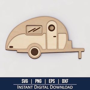 Gift Card Holder SVG, Laser Cut File, Camper laser cut file, Gift Card Holder