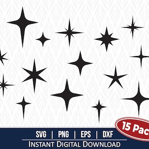Sparkle SVG, ster-SVG, sterren clipart, ster gesneden bestand, lasergesneden bestand