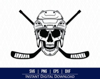 Hockey SVG | Hockey Skull SVG | Skull SVG - Instant Digital Download - svg, png, dxf and eps included!
