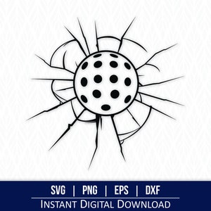 Pickleball Shatter SVG - Instant Digital Download - svg, png, dxf and eps included!