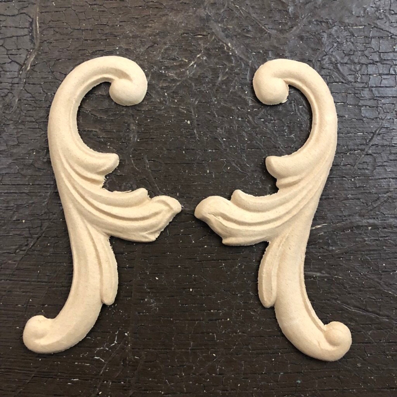 WoodUBend Par decorativo Aplique de madera Muebles Appliqué | Etsy