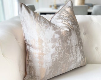 silver metallic throw pillows