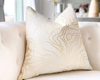 small gold throw pillows
