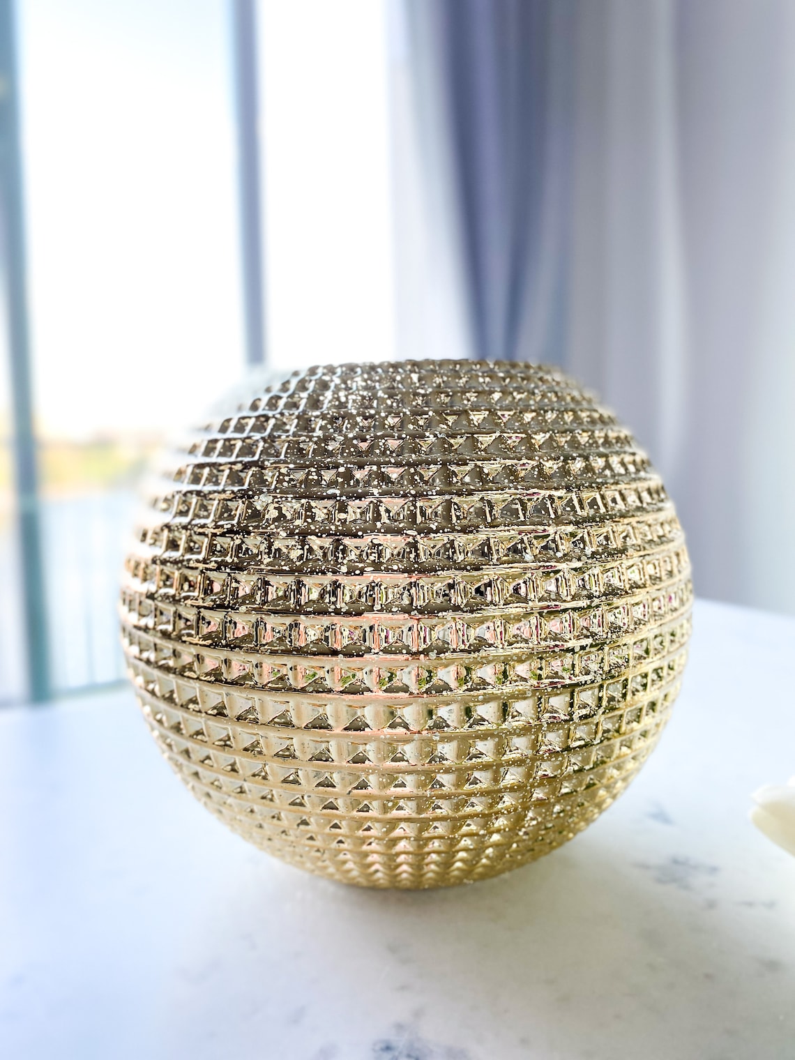 Gold Orb Vase Gold Round Vase Gold Glass Vase Orb Vase Etsy