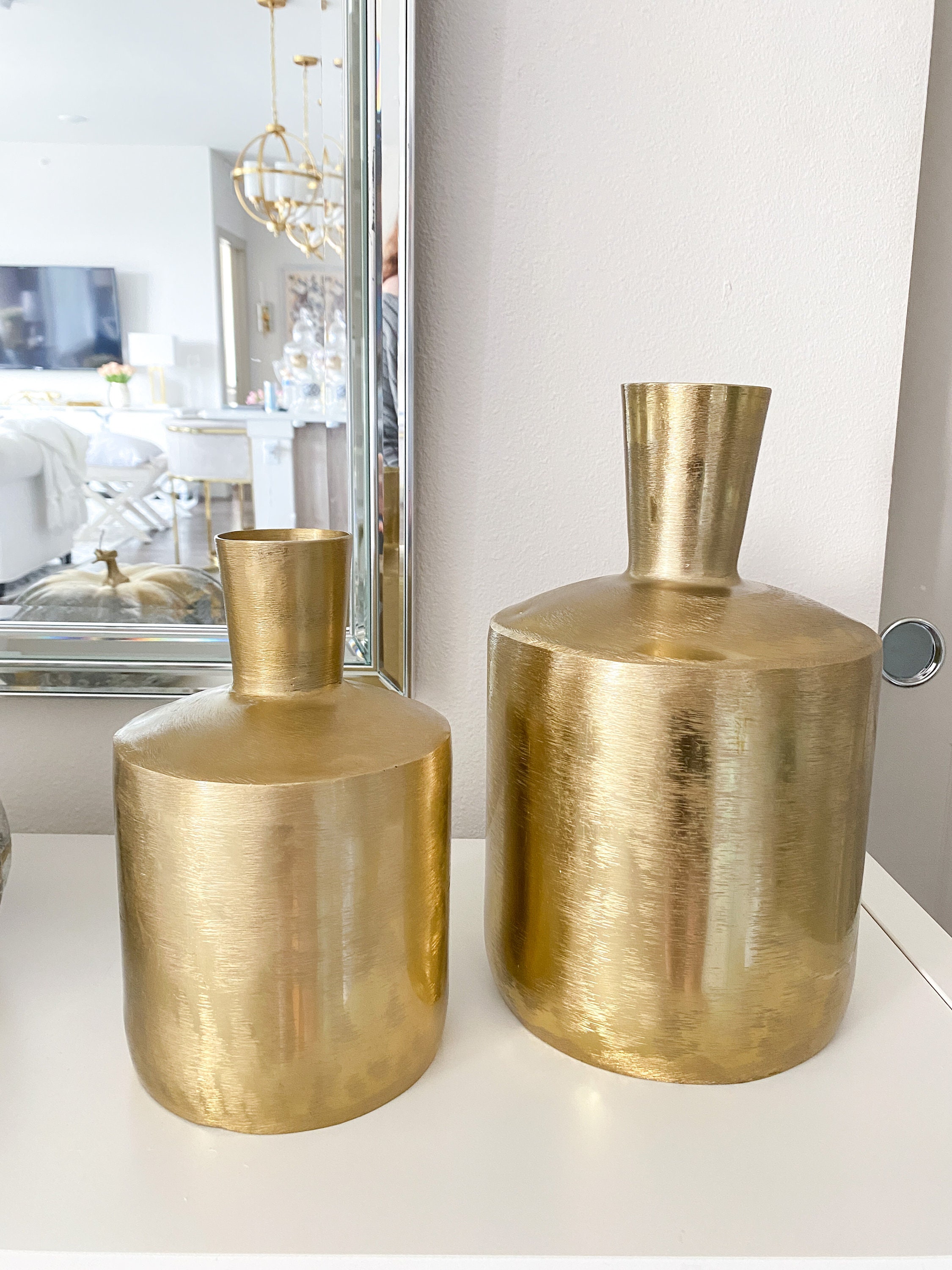 Gold Brass Vase Gold Etched Vase Gold Flower Vase Etsy Canada