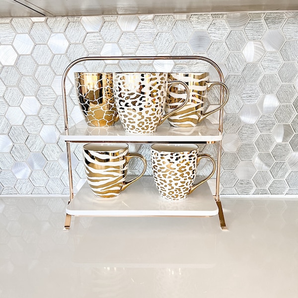 Marble and Gold Stand Etsy