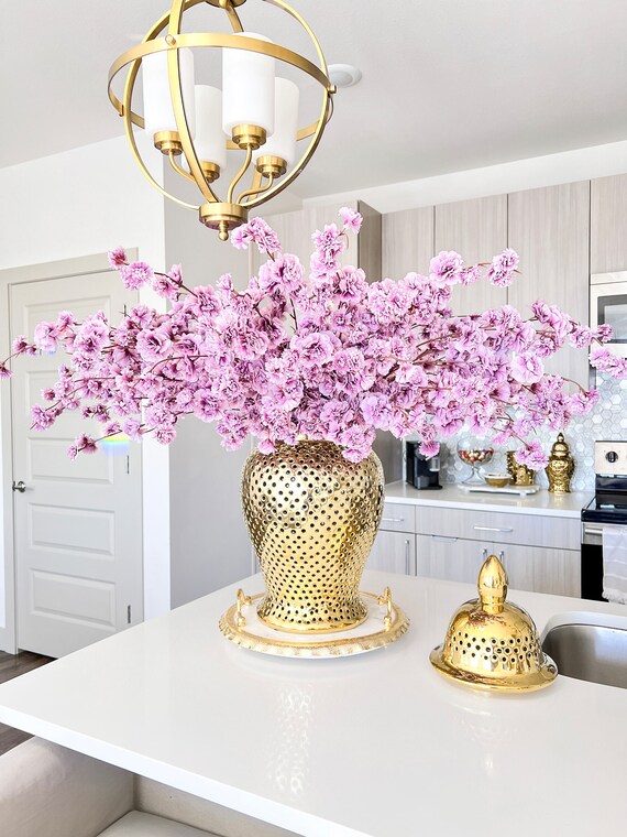 Gold Ginger Jar Ginger Jar Vase Metallic Gold Ceramic Vase Etsy