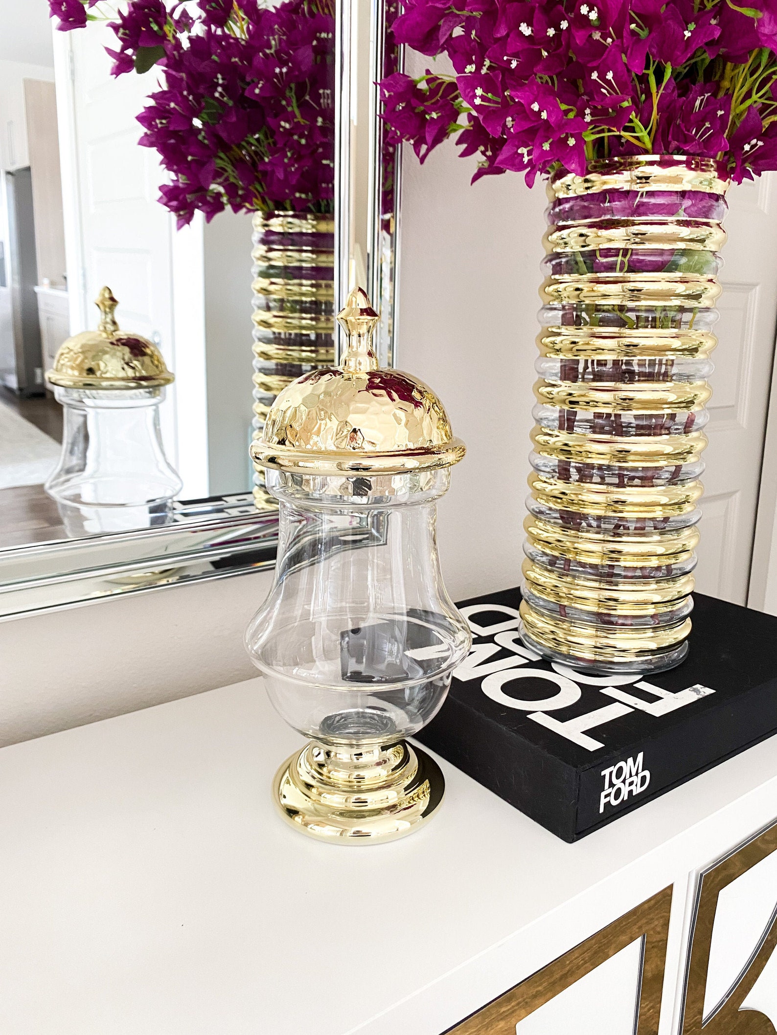 Gold Canister Gold Apothecary Jar Gold Jar Gold Candy Jar Etsy