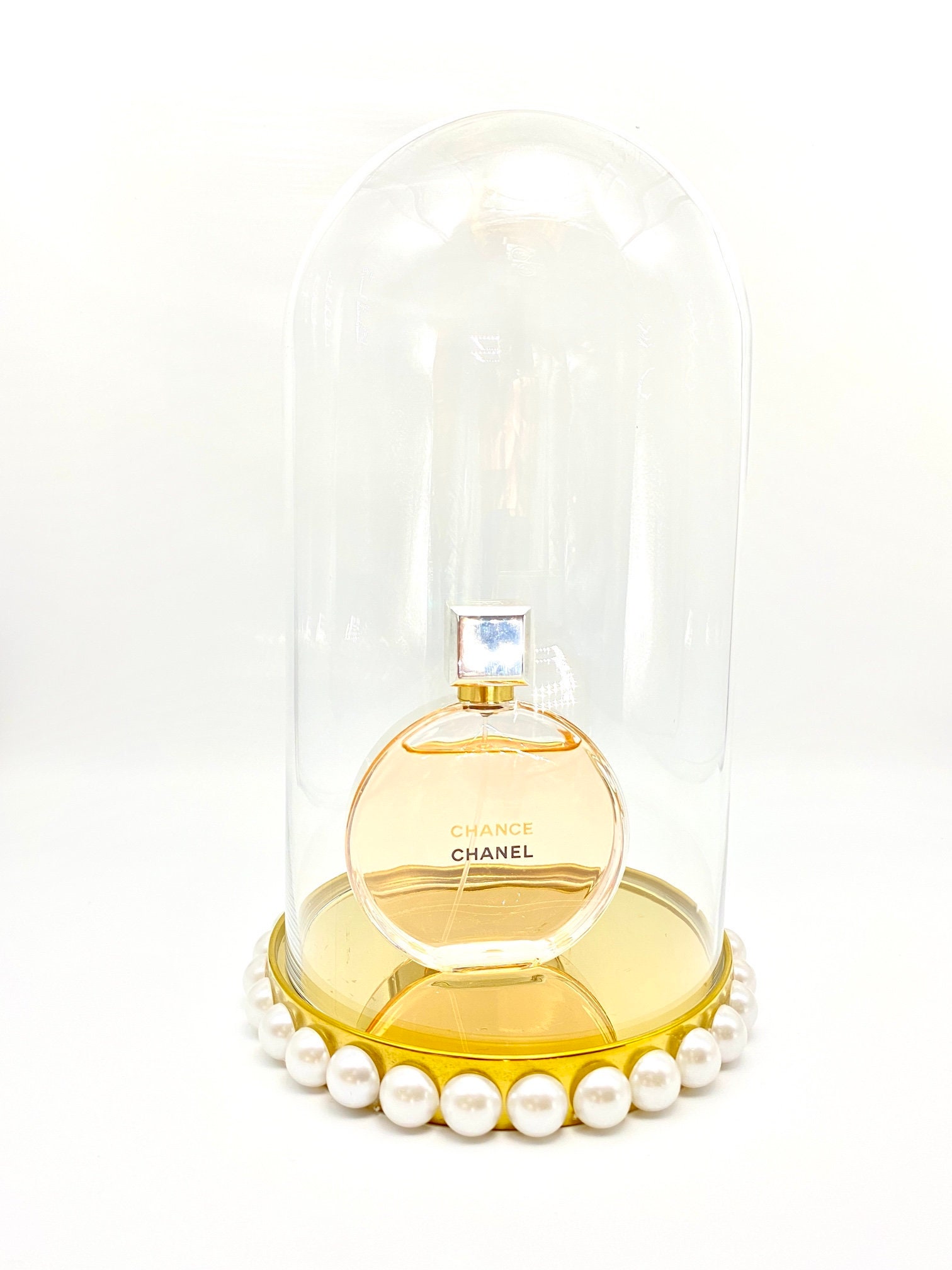 Glass Dome Perfume Holder Perfume Storage Stand Etsy