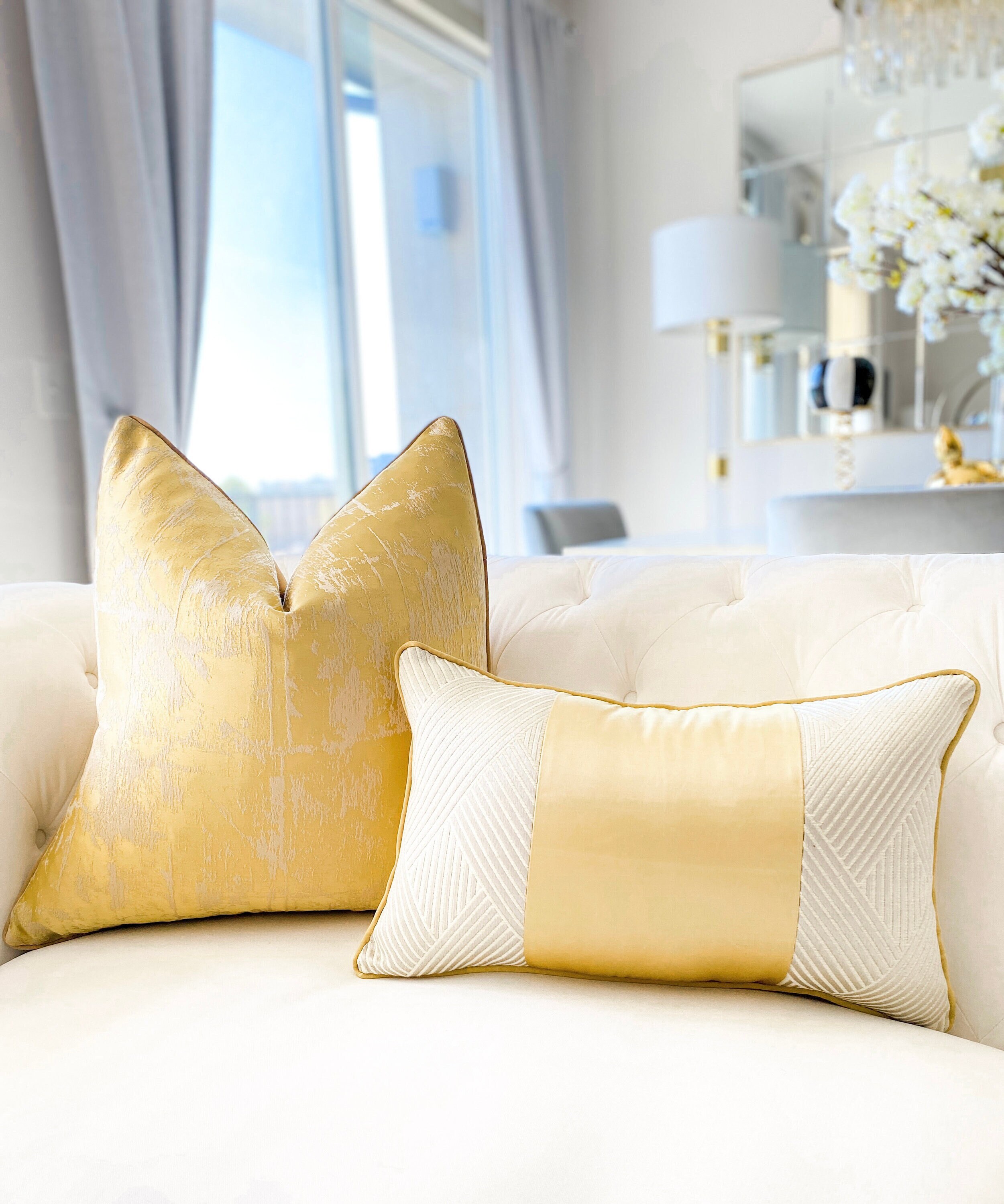 Metallic Gold Pillow Cover Gold Throw Pillow Gold Pattern Etsy