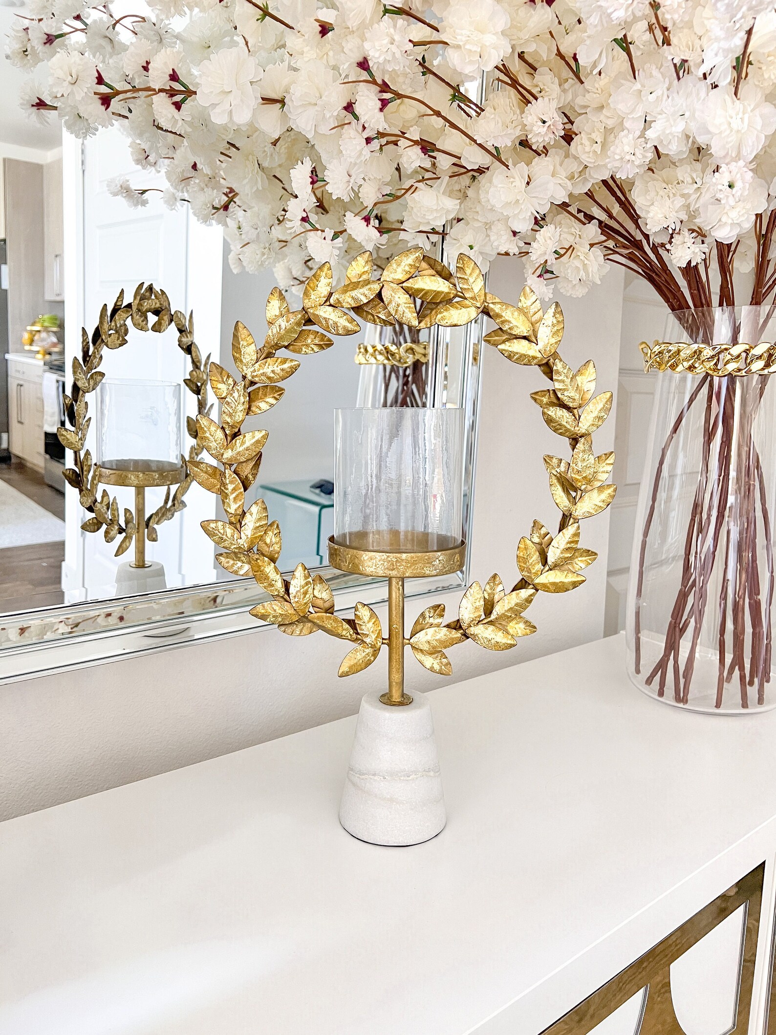 Gold Metal Wreath Stand Gold Wreath Hurricane Gold Wreath Etsy
