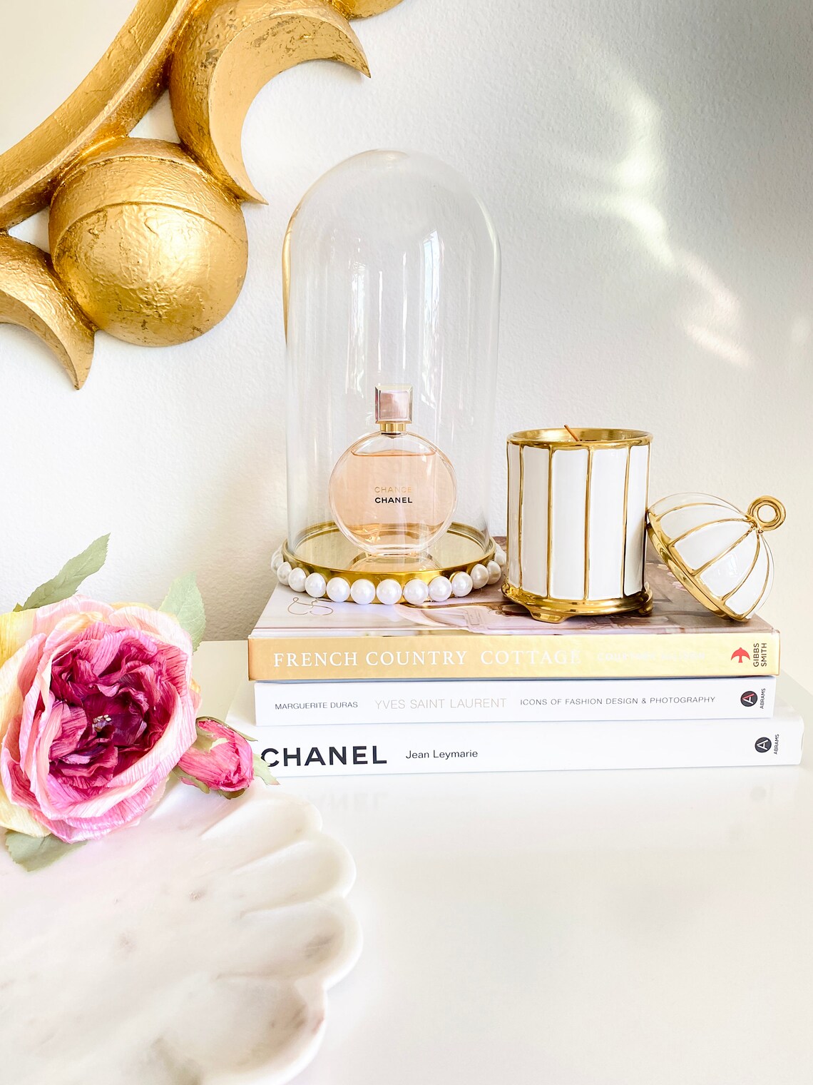 Glass Dome Perfume Holder Perfume Storage Stand Etsy