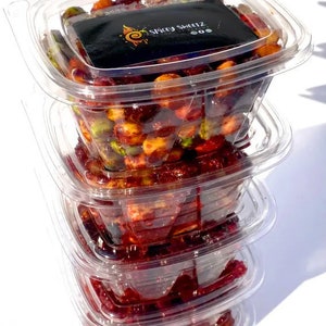 Treat Tower  - Pick your 5 faves:  spicy candy gummies skittles licorice gushers chimoy gummy bears gummy rings watermelon gummies