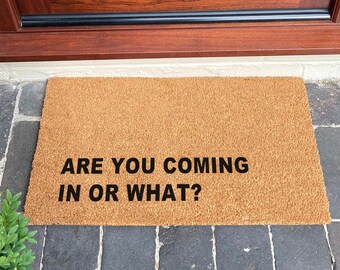 Vous arrivez sarcastiquement ou quel paillasson - Tapis de bienvenue rigolo - Cadeau de pendaison de crémaillère