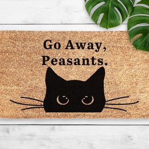 Felpudo "Vete a la mierda" para gatos - Regalo para amantes de los gatos - Regalo divertido para mamás gatas - Felpudo para mascotas - Regalo para un nuevo hogar - Felpudo de bienvenida - Regalo de cumpleaños para amantes de las mascotas