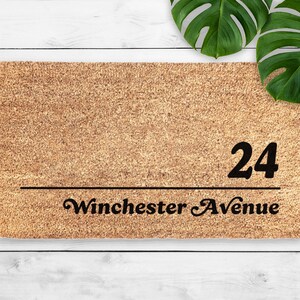 Address Custom Doormat Gifts - Welcome Mat with House Number - Custom Wedding Gift - Housewarming Gift - Personalized Gift Home Decor