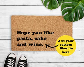 I Hope You Like Custom Doormat - Custom Welcome Mat - Funny Personalized Doormat - Housewarming Gift Porch Doormat - Sarcastic Front Doormat