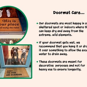 Spolied Door Spoiled Dog & Their Staff Live Here Doormat - Dog Lover Gift ...