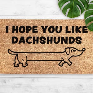 Dachshund Doormat Sausage Dog Gift - Gift for Dog Lover - Dog Doormat Dachshund Gift - Pet Gift Welcome Mat - New Home Gift - Birthday Gift