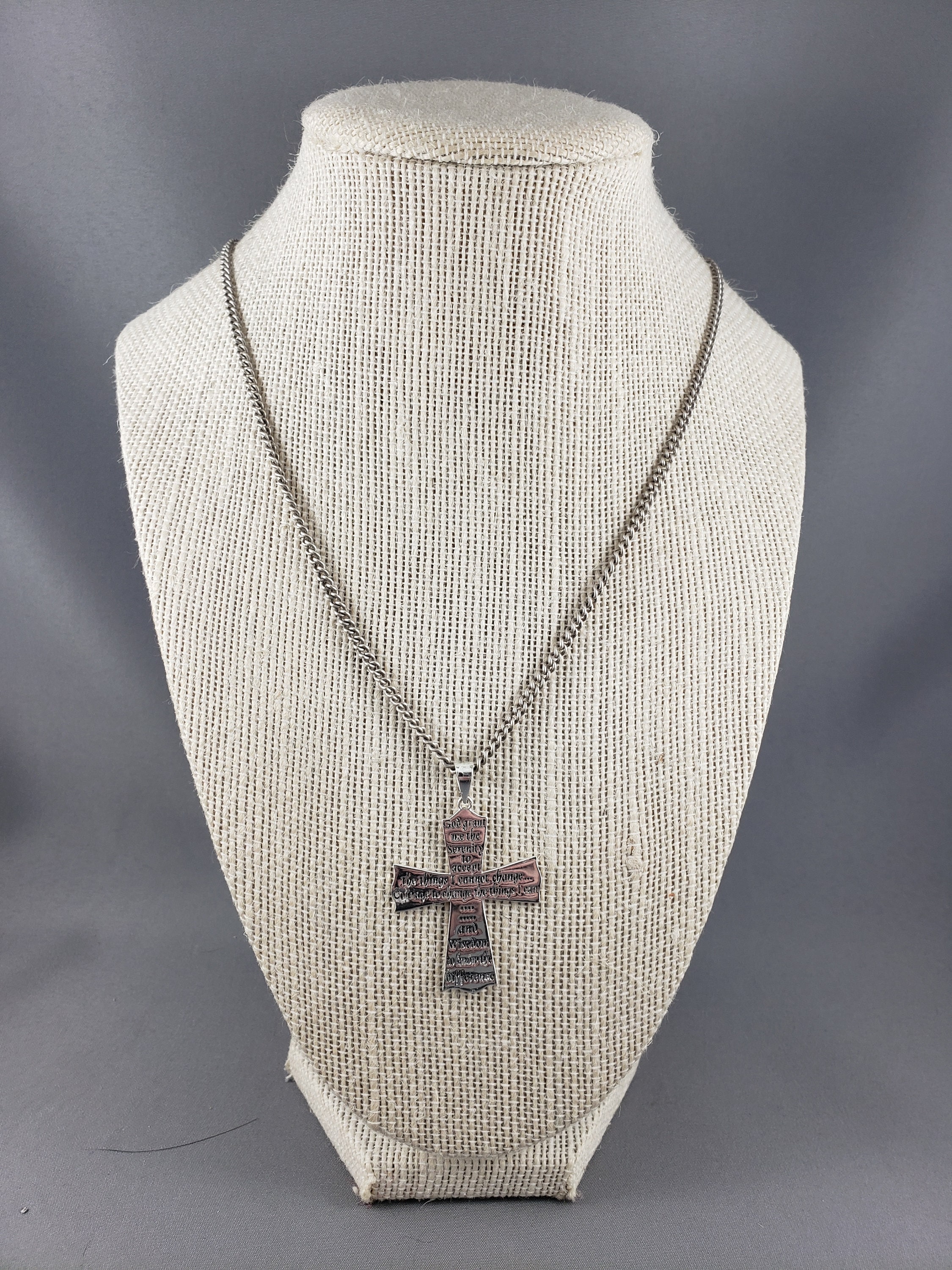 Vintage Sterling Silver Cross Pendant - Etsy