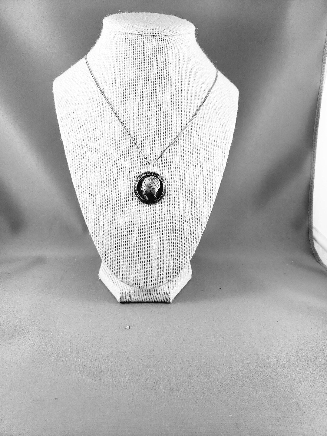 Vintage Sterling Silver Coin Pendant Etsy