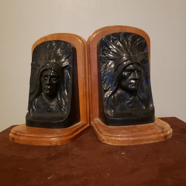 Indian Chief Head Bookend Etsy