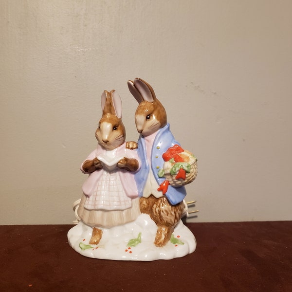 vintage Schmid Beatrix Potter Rabbit Lampe